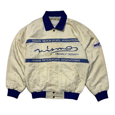 Vintage Nismo Nissan Motorpsorts International Jacket Good Condition "no stains, no rips, no hole" TAG SIZE : L MEASUREMENT : Chest (Pit to Pit) : 25,5 Inch Shoulder To Bottom Hem : 28 Inch Sleeve : End Colar to Cuff : 32,5 Inch PLEASE CHECK ACTUAL SIZE CAREFULLY, NO RETURNS OR COMPLAIN FOR WRONG SIZE ACTUAL  *Shipping using Express Mail Service "will take 5-7 working day to arrived at your destination" Dont forget to check my other item THANKS FOR YOUR VISIT. Jacket Vintage, Mechanics Jacket, Racer Jacket, Retro Sport, Racing Jacket, Work Jackets, Mens Outfit Inspiration, Vintage Jacket, Streetwear Men Outfits