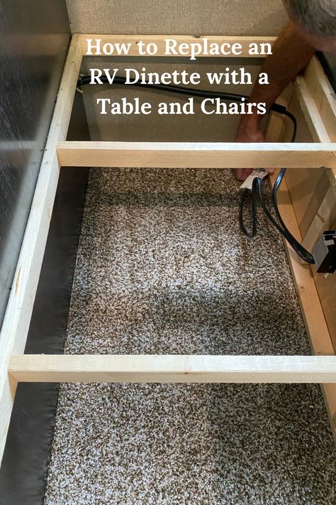 Camper Dinette Replacement, Removing Camper Dinette, Camper Dinnete Remodel, Rv Dinette To Office, Rv Dinette Desk Conversion, Rv Kitchen Table Remodel, Rv Kitchen Table Ideas, Rv Dinnete Remodel, Removing Dinette In Camper