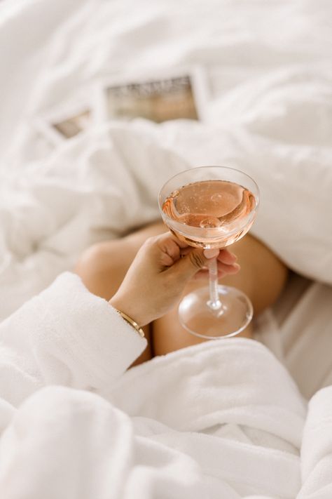 Stay in bed. Drink champagne. Shop our coupes. Repeat. 😊 Drinking Champagne Photography, Champagne In Bed, Bedding Photography, Wine In Bed, Champagne Aesthetic, Brunch In Paris, Creative Shoots, Bachelorette Inspo, Girls Gift Guide