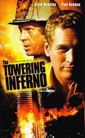 The Towering Inferno is a 1974 American action drama disaster film produced by Irwin Allen featuring an all-star cast led by Steve McQueen and Paul Newman. The picture was directed by John Guillermin. Inferno Movie, Actor Steve Mcqueen, The Towering Inferno, Vintage Factory, Disaster Movie, Richard Chamberlain, Vhs Movie, Movie Covers, Worst Movies