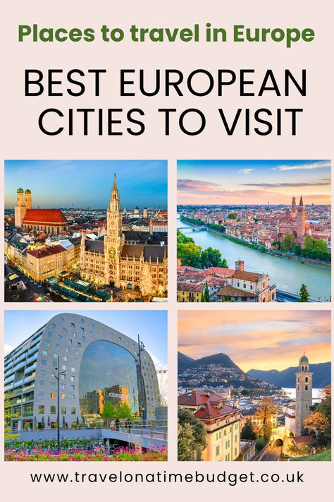 Four images of some of the best European cities to visit Best European Cities To Visit, European Trips, European Cities To Visit, Time Budget, Places To Visit In Europe, European City Breaks, Europe City, Capital Cities, Cities To Visit