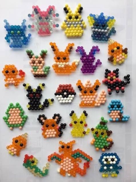 Pokemon Aquabeads, Aqua Beads Ideas Easy, Aqua Beads Template, Aquabeads Patterns, Aqua Beads Ideas, Aquabeads Ideas, Aquabeads Templates, Hamma Beads, Beads Patterns