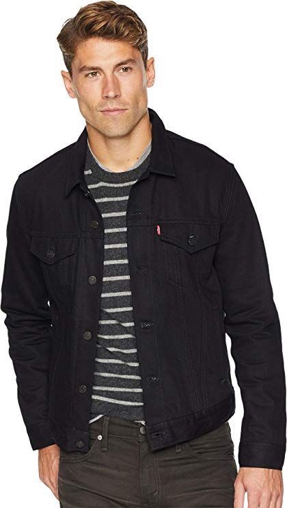 Black denim jacket men