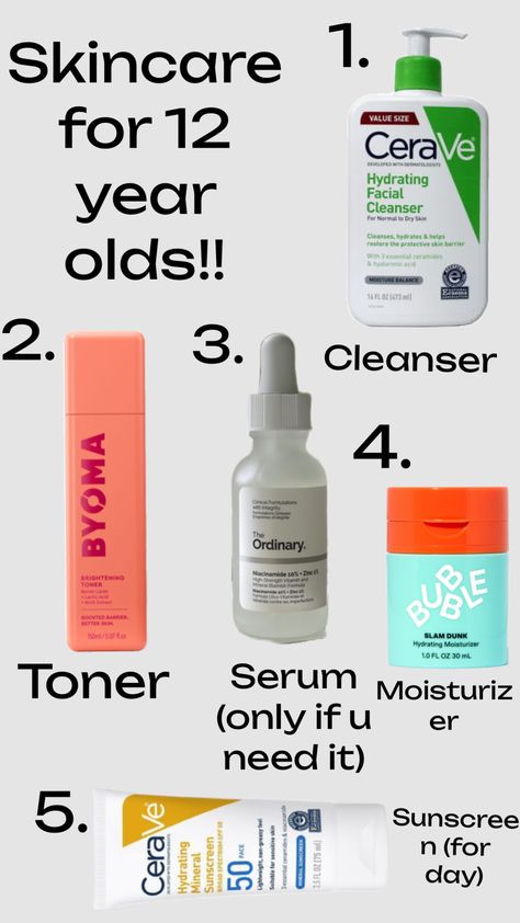 Skincare for 12 year olds!! Teen Skincare Routine, Skincare Habits, Teen Skincare, Skin Care Routine Order, Sephora Skin Care, Basic Skin Care Routine, Young Skin, Perfect Skin Care Routine, Skin Care Order