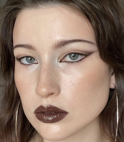 Brown Lipstick Makeup, Edit On Instagram, Maquillage On Fleek, Vampire Bride, Brown Lipstick, Swag Makeup, Brown Makeup, Edgy Makeup, One Photo