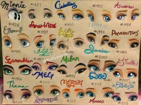 The eyes of Disney Disney Characters Eyes, Disney Princess Eyes, Princess Eyes, Disney Eyes, Eye Reference, Disney Art Style, Drawing Disney, Disney Doodles, Disney Princess Anime