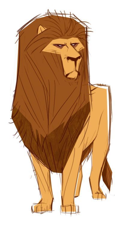 Heather Nesheim - https://www.etsy.com/es/people/heddarsketch - https://twitter.com/heddarsketch Crtezi Zivotinja, Lion Character Design, Lioness Painting, Daily Cat Drawings, Lion Character, Lion Sketch, Lion Illustration, Lion Drawing, Art Of Animation