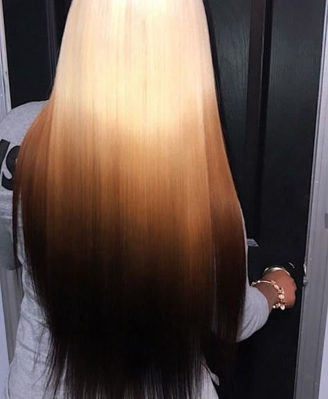 Ombre Hair Black Women, Blonde To Brown, Reverse Ombre Hair, Black And Blonde Ombre, Coffee With Cream, Reverse Ombre, Brown To Blonde Ombre, Brown Ombre Hair, Honey Brown Hair