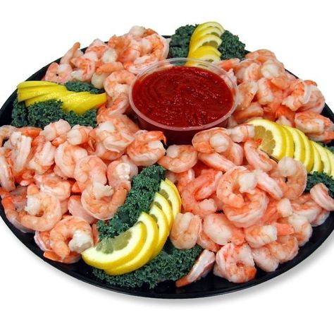 Shrimp Platter | shrimp platter from  our delicious cocktail shrimp platter #seafood #food ... Shrimp Display, 50th Birthday Party Food, Shrimp Platter, Cocktail Shrimp, Party Food Menu, Shrimp Cocktail Sauce, Sea Food Salad Recipes, Seafood Buffet, Lemon Cocktail