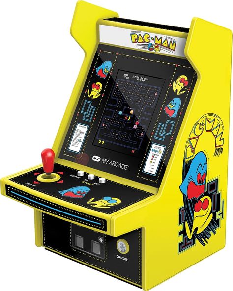 My Arcade Pac-Man Micro Player: 6.75" Mini Arcade Machine, Fully playable Video Game Collectible Street Fighter Arcade, Arcade Retro, Arcade Equipment, Pacman Arcade, Mini Arcade Machine, Vintage Arcade Machine, Pac Man Arcade Machine, Portable Console, Retro Arcade Machine