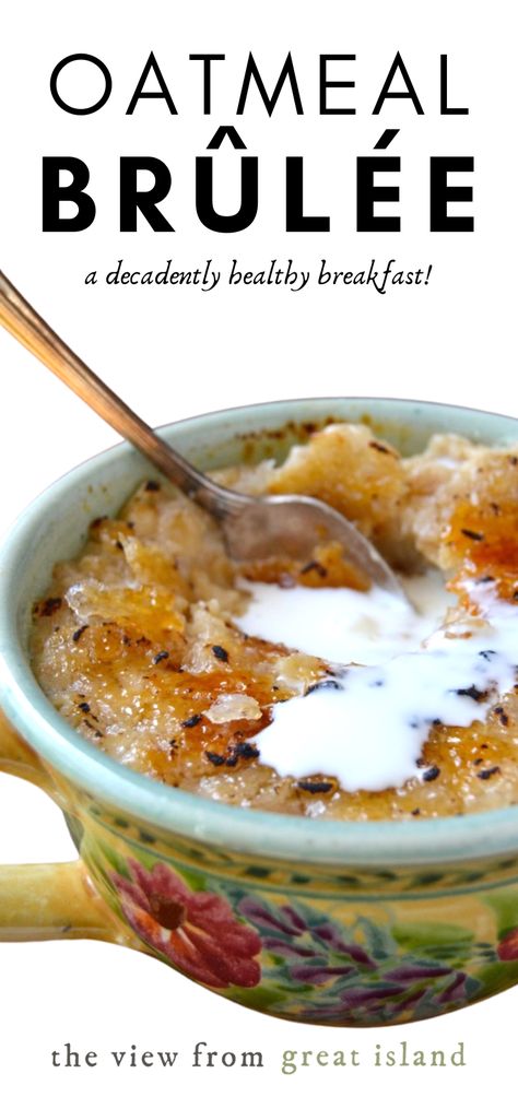 Hot Cereal Breakfast, Oatmeal For Lunch Recipes, Different Oatmeal Recipes, Whats For Breakfast, Creme Brulee Oatmeal, Hot Breakfast Ideas Healthy, Cooked Oatmeal Recipes Leftover, Tasty Oatmeal Recipes, Oatmeal Baked Goods