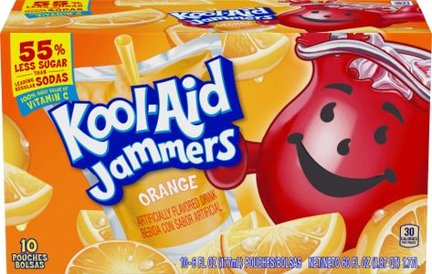 Kool-Aid Jammers Orange Flavored Drink 60 fl oz Box (10-6 fl oz Pouches) | Kool Aid Kool Aid Jammers, Kool Aid Flavors, Punch Drink, Drink Pouches, Mango Drinks, Punch Drinks, Orange Drinks, Kid Drinks, Tropical Punch