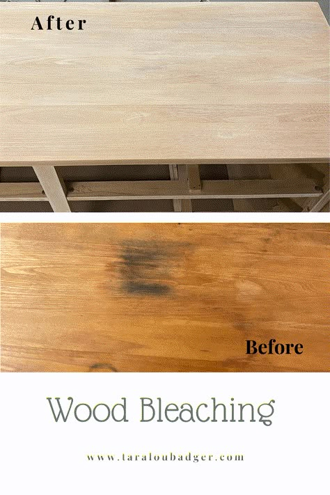 Wood Bleaching * Wood bleaching process Wood Bleaching, Bleaching Furniture, Bleach Wood, Raw Wood Furniture, Honey Oak Cabinets, Bleached Wood, Furniture Fix, White Clothes, Up House