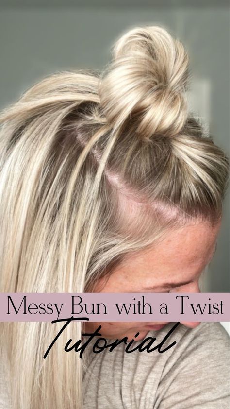 Facebook Reels, Messy Bun, Hair Dos, Love This, Twist, Dye, Hair Styles, Health, Hair