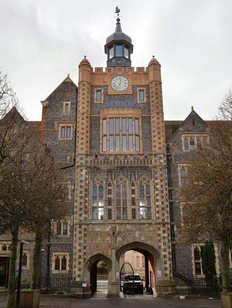 Brighton College Tower | Brighton and Hove Revisited, Brighton College, Eastern Road | My Brighton and Hove Brighton College, Marvel Oc, Gate House, Brighton And Hove, Front Entrances, Botanical Beauty, Boarding School, Urban Environment, Concert Hall