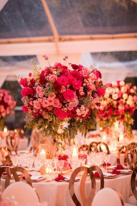 Tall Centrepiece, Gold Chairs, Centrepiece Ideas, Beverly Hills Wedding, Tall Centerpiece, Inside Weddings, Hills Wedding, Wedding Greenery, White Chairs