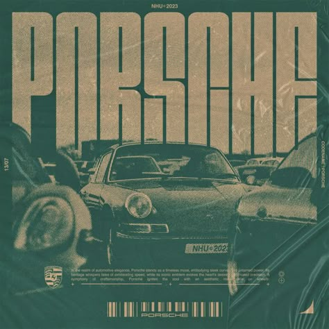 Graphic design Culture Poster of "PORSCHE" designed by NHU Porsche Concept, Culture Poster, Porsche Poster, Concept Poster, Creative Logos, Motion Poster, Automotive Artwork, Motion Graphics Design, Car Logo