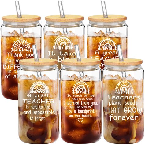 Teachers Appreciation Gifts, Cups With Lids And Straws, Teachers Appreciation, Glass Beer, Glass Cups, Gifts For Teachers, Beer Glass, Vinyl Projects, Drinking Glasses