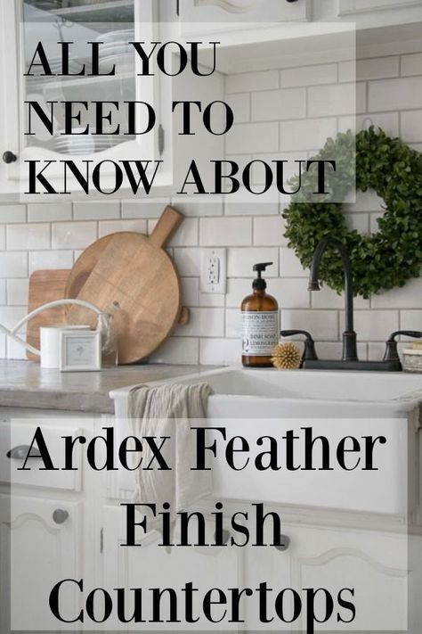 Concrete Countertops: All You Need to Know About Ardex Feather Finish Countertops Ardex Feather Finish Countertops, Ardex Feather Finish, Feather Finish Concrete Countertops, Country Kitchen Countertops, Bathroom Concrete, Concrete Countertops Wood Cabinets, Concrete Countertops Outdoor Kitchen, Concrete Countertops Over Laminate, Concrete Countertops Kitchen Diy