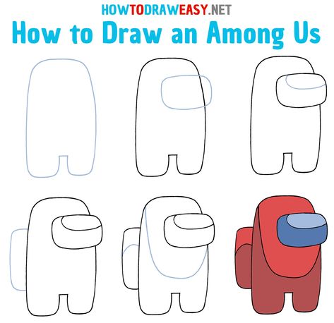 How to Draw Among Us Step by Step #AmongUs #AmongUsDrawing #AmongUsCharacter #HowtoDrawAmongUs #AmongUsDrawingTutorial #ArtWork #Games #VideoGames #EasyDrawing How To Draw Among Us, Character Step By Step, Among Us Character, Paper Folding Crafts, Draw Easy, Drawing Images, Learn How To Draw, Paper Folding, 9th Birthday