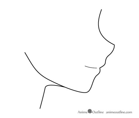 Cartoon Side Profile Reference, Anime Smile Side View, Anime Mouth Side View, Mouths Side View, Mouth Side View, Mouths Drawing, Anime Side View, Anime Side Profile, Manga Mouth