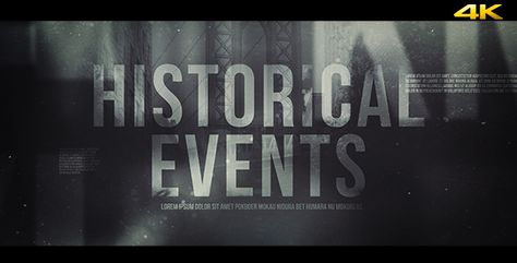 Historical Events Slideshow/Titles  • After Effects Template • See it in action ➝ https://videohive.net/item/historical-events-slideshowtitles/18443947?ref=pxcr Historical Movies, Youtube Design, Motion Design Animation, Title Design, Drawing Expressions, Vintage Film, Promo Videos, After Effects Templates, Premiere Pro