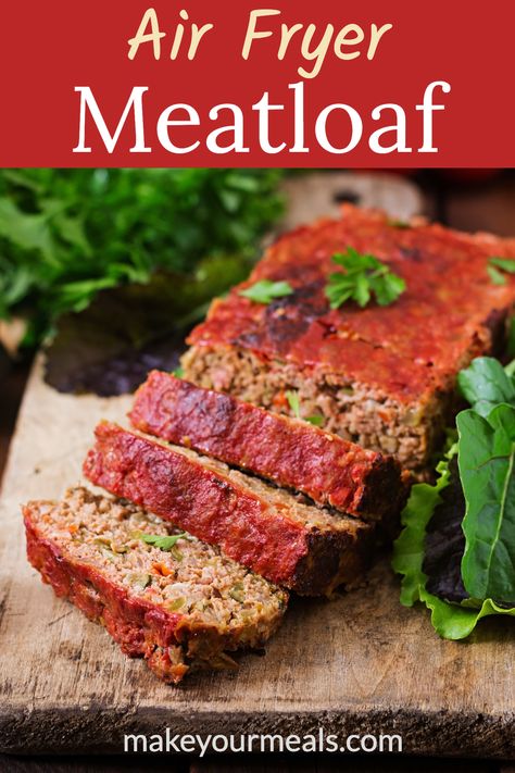 Air Fryer Meatloaf - the ultimate Air Fryer Recipe that is perfect for you and your family! Make this classic comfort food for dinner in a less time that it takes to bake in your oven. #airfryermeatloaf #easyairfryerrecipes #airfryerdinnerrecipes Gluten Free Turkey Meatloaf, Gluten Free Meatloaf Recipe, Moist Turkey Meatloaf, Fitness Food Recipes, Turkey Meatloaf Recipe, Gluten Free Meatloaf, Gluten Free Turkey, Turkey Meatloaf Recipes, Easy Healthy Meal