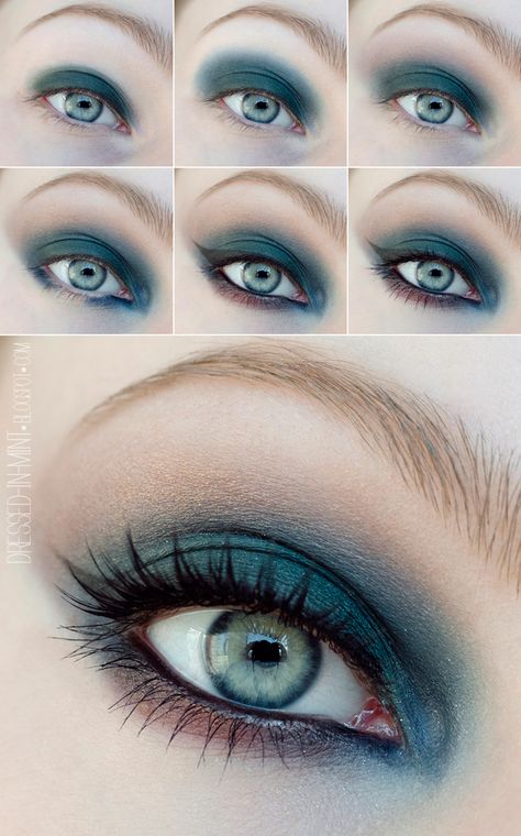 Drag Make-up, Trendy Eyeshadow, Smink Inspiration, Green Makeup, Make Up Tutorials, Makijaż Smokey Eye, Trendy Makeup, Christmas Makeup, Blue Makeup