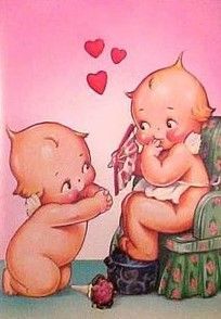 Kewpie Wallpaper, Kewpie Valentine, Kewpie Art, Kewpie Baby, Rose O Neill, Elephant Drawing, Angel Drawing, Kewpie Dolls, My Funny Valentine