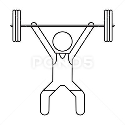 Man weight lifter sport athlete outline Stock Illustration #AD ,#lifter#sport#Man#weight Weight Lifter, Illustration Outline, Illustration Man, Brand Board, Stick Figures, Simple Doodles, Sport Man, Personal Brand, Weight Lifting