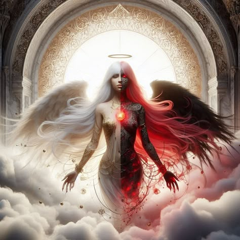 💎 Angel or Demon 💎 @diamond_elite.ai We Are Elite Demon X Angel, Angel Or Demon, Ange Demon, Demon Art, Angels And Demons, Angel Numbers, Angel Art, Anime Icons, Nativity