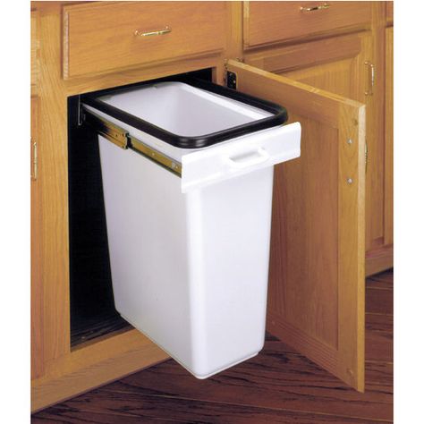 Keep unpleasant odors from your garbage sealed inside the waste bin with Rev-A-Shelf EZ-300 series. the EZ-300 series is a one-of-kind waste management system that features a replacable deordorizer bar and a vinyl gasket fitting that seals the container to eliminate offensive aromas. Hiding Cat Litter Box, Cookware Organization, Rev A Shelf, Waste Container, Kitchen Trash Cans, Under Sink, Garbage Can, A Shelf, Garage Storage