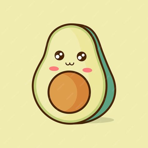 Premium Vector | Cute cartoon avocado characters Kawaii Wall Drawing Ideas Aesthetic, Drawing Ideas Aesthetic Easy, Cute Drawing Ideas Easy, Wall Drawing Ideas, Cartoon Avocado, Holiday Makeup, Drawing Ideas, Premium Vector, Cute Cartoon