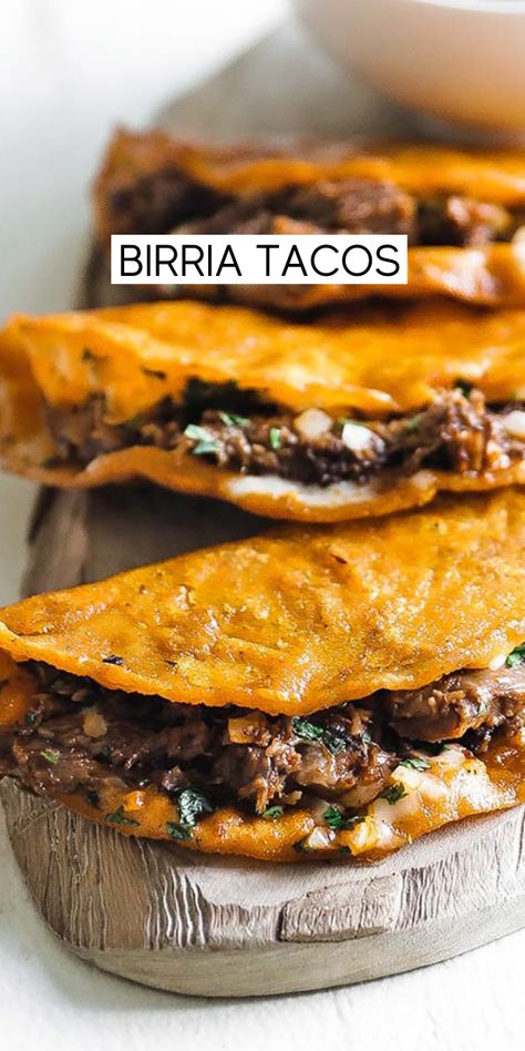 Tacos Al Carbon Recipe, Briar Tacos, Quesabarilla Tacos, Barilla Tacos, Quesa Tacos Recipe, Mexican Tacos Aesthetic, Birra Taco, Fried Beef Tacos, Homemade Birria Tacos