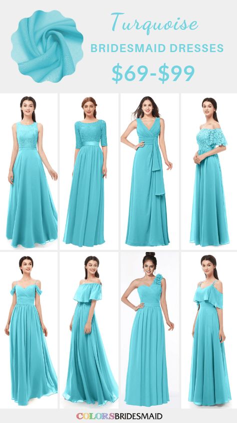 Turquoise bridesmaid dresses on sale $69-99, in 600+ custom-made styles and all sizes. 150+colors, made to order, fast arrived, color sample available. #colsbm #bridesmaids #bridesmaiddresses #turquoisewedding #weddingideas #turquoisedress b1210 Tiffany Blue Dresses, Teal Maid Of Honor Dress, Turquoise Dresses, Turquoise Dress Outfit Wedding, Turquoise Dress Outfit, Tiffany Blue Bridesmaid Dresses, Aqua Bridesmaid Dresses, Turquoise Blue Dress, Turquoise Mini Dress