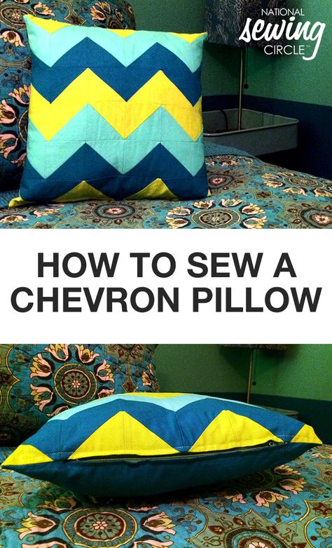 Sewing Shortcuts for Making a Chic Chevron Pillow Easy Quilting Techniques, Beginner Sewing Projects, Fabric Basket Tutorial, Waterproof Picnic Blanket, Chevron Pillows, Sewing Circles, Beginner Sewing, Beginner Sewing Projects Easy, Quilting Techniques