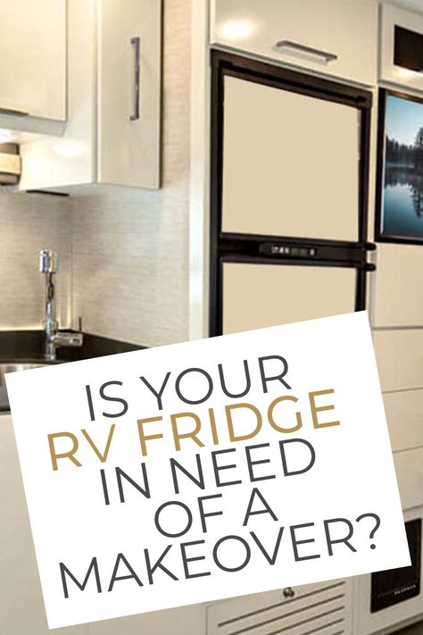 Doors On Fridge, Camper Refrigerator Makeover, Rv Fridge Hacks, Rv Refrigerator Makeover, Camper Fridge Makeover, Camper Fridge Organization, Rv Fridge Makeover, Rv Fridge Organization, Refrigerator Makeover Ideas