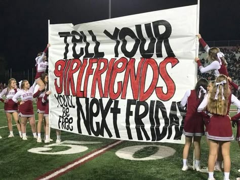 Playoffs Football Signs, School Posters Spirit, Football Playoff Ideas, Playoff Football Signs High Schools, Football Game Day Posters, Cute Cheer Signs For Football, High School Poster Ideas, Cheer Football Signs, Football Poster Ideas Signs High School