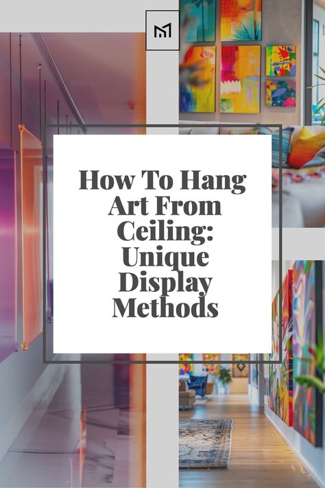 Master the art of hanging artwork from the ceiling with innovative display techniques. This guide covers the selection of the right hardware, such as ceiling hooks and adjustable hanging systems, to securely and aesthetically suspend your art. Learn how to measure and adjust cable lengths for precise positioning, creating dynamic visual interest in any room. Art Hung From Ceiling, Hanging Art From Ceiling, Display Techniques, Art Hanging System, Suspended Art, Gallery Interior, Art Display Kids, Ceiling Grid, Art Gallery Interior