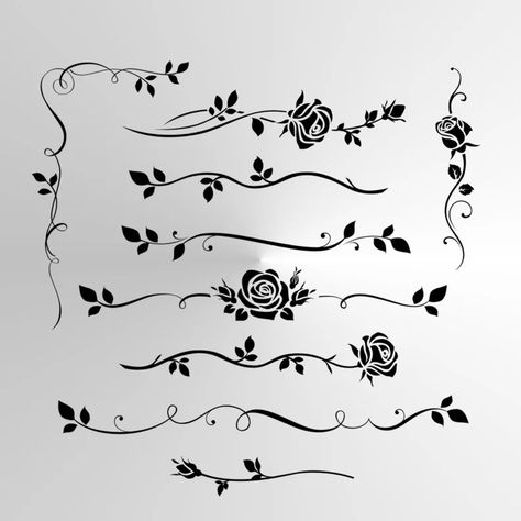 ROSES BORDERS Reusable Stencil Sizes A5 A4 A3 Romantic | Etsy Australia Stencil Flower, Craft Wall Decor, Bee Stencil, Rose Stencil, Craft Stencils, Border Vector, Large Modern Wall Art, Round Mandala, Adhesive Stencils