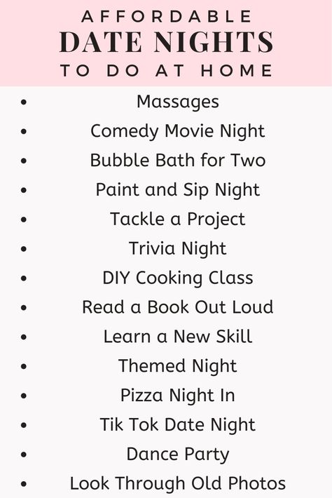 These cheap date night ideas for married couples are sure to strengthen your marriage even when you're stuck at home. All of these date ideas can be done at home. Quality time will build a solid foundation for couples and these creative and budget at home dates will give you just that. So wether you are a parent with kids or two college kids with no money DIY a few of these fun dates when you have nothing else to do. Date Night Ideas At Home Diy, Date Idea No Money, Date Ideas For Newlyweds, No Spend Date Night Ideas, Date Ideas For Couples At Home, Fun Dates At Home, Cute Date Ideas For Couples At Home, No Money Dates, Quality Time Ideas Relationships