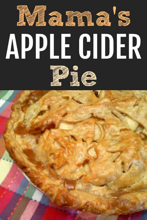 Apple Cider Pie Filling, Apple Cider Pie Recipe, Cabin Thanksgiving, Recipes Using Apple Cider, Apple Cider Pie, Homemade Apple Pie Recipe, Apple Cider Recipes, Gluten Free Apple Recipes, Easy Fall Desserts