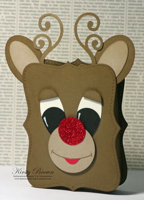 CraftShow8 Punch Art Cards, Reindeer Card, Paper Punches, Handcrafted Cards, Reindeer Face, Crafty Christmas, Craft Shows, Market Ideas, Scrapbooking Cards