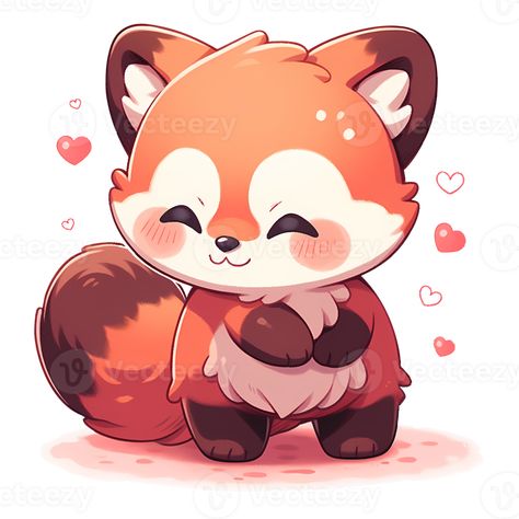 Red Panda Doodle, Red Panda Drawing, Red Panda Cartoon, Chibi Panda, Red Panda Cute, Speculative Design, Panda Drawing, Mythical Creatures Fantasy, Walpaper Hello Kitty