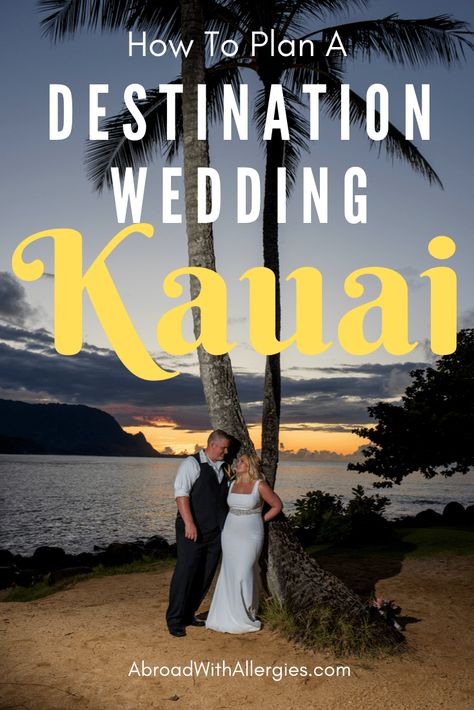 How To Plan A Dream Destination Wedding In Kauai, Hawaii - How I planned my wedding in Kauai - everything from the wedding dress, to the location, to the food and beyond. Get inspired by my ideas for a Hawaii wedding and my tips for planning your own dream wedding on the beautiful island of Kauai! #hawaiiwedding #destinationwedding #kauai #kauaiwedding #hawaiiweddingideas Hawaii Kauai, Wedding Venues Hawaii, Hawaii Destinations, Kauai Wedding, Hawaii Destination Wedding, Private Wedding, Dream Destination Wedding, Venice Travel, Plan My Wedding