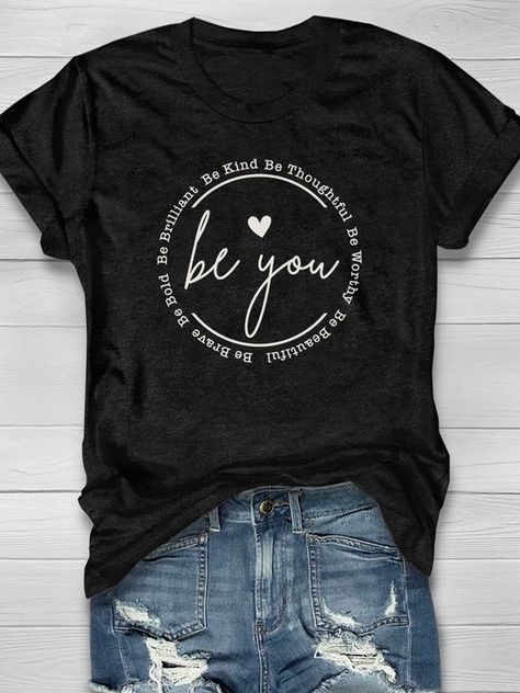 Womens Cricut Shirt Ideas, Neat Clothes, Cute Shirt Designs, Vinyl Shirts, Booth Ideas, Holiday Wear, Be Kind To Yourself, T Shirts With Sayings, Dream Clothes