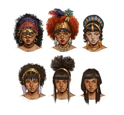 Animal Face Types Chart, Ancient South America, Southeast Asian Character Design, Samoan Hairstyles, Facial Markings Character Inspiration, Ancient Character Design, Mayan Hairstyles, Brazilian Traditional Clothing, Italian Character Design