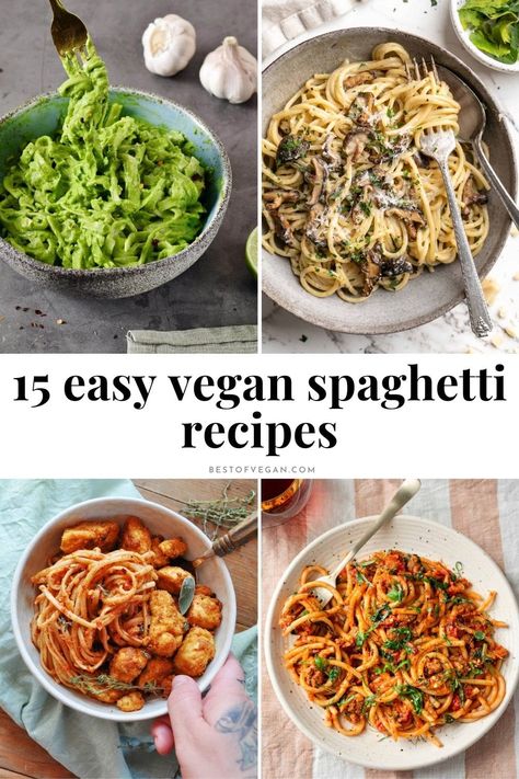 Next time you're craving a culinary adventure, explore your favorite way with our curated collection of 15 diverse vegan spaghetti recipes. From mouthwatering pasta creations to delicious twists, each recipe promises to elevate your dining experience. Pin now for a future of delicious vegan pasta experiences! 🌱🍝 #VeganSpaghettiRecipe #PastaLovers #DeliciousRecipes via @bestofvegan Vegan Spaghetti Recipes, Creamy Vegan Spaghetti, Vegan Spaghetti Os, Vegan Mushroom Spaghetti, Vegan Lentil Spaghetti, Fennel Pasta, Vegan Spaghetti, One Pot Spaghetti, Healthy Pasta Dishes