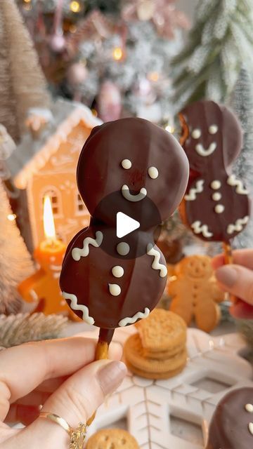 Holly Jade on Instagram: "Gingerbread Man Pops🎄 YAY or NAY? Who wants one? Follow @thelittleblogofvegan  for the best vegan recipes! 

Delicious No-Bake Gingerbread Oreo Pops, perfect for the Holidays 🎅🏻🎄 Gingerbread Oreos dunked in dairy-free dark chocolate, with white chocolate details served on a pretzel stick. Ready in under 30 minutes, no-bake and only 4 ingredients. Vegan, No-Egg, No-Dairy and delicious!

——> Get the recipe on my website: thelittleblogofvegan.com 
Type ‘No-Bake Gingerbread Oreo Pops’ in the search bar of my site.

Recipe link for reference: https://www.thelittleblogofvegan.com/2024/11/no-bake-gingerbread-oreo-pops.html

#christmasbaking #nobake #gingerbread #christmastreats #tistheseason #gingerbreadman #oreo #christmascookies #festiveseason #" Pretzel Sticks, Oreo Pops, Recipes Delicious, Yay Or Nay, Best Vegan Recipes, Search Bar, Christmas Games, Christmas Treats, Christmas Baking