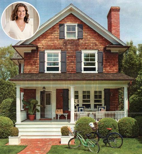 How Brooke Shields Decorated Her House in the Hamptons | Hooked on Houses | Bloglovin' House In The Hamptons, Brown House, Casas The Sims 4, Casas Coloniales, Hamptons House, Cute House, House Goals, Style At Home, Pretty House